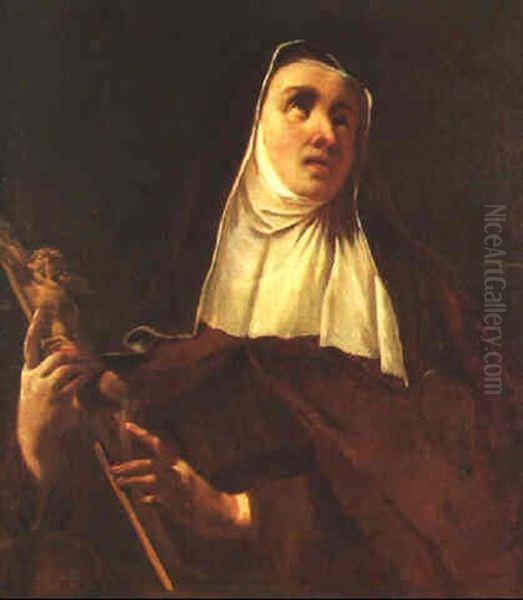 St. Theresa Of Avila Oil Painting by Domenico Maggiotto