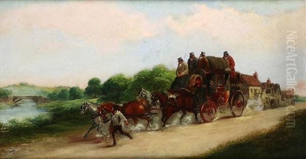 Riding On A Coach Through The Countryside by John Charles Maggs