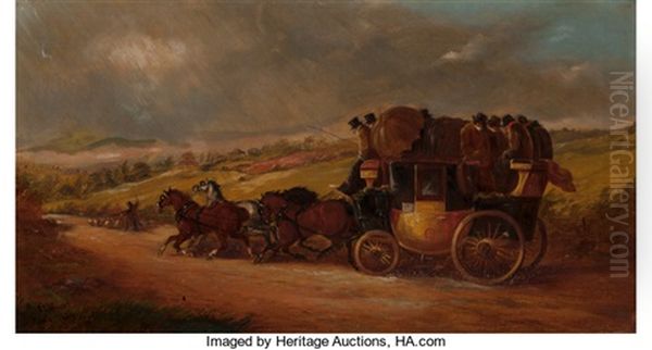 Stage Coach Oil Painting by John Charles Maggs