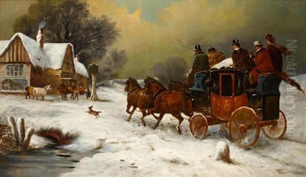 Changing Horses Oil Painting by John Charles Maggs