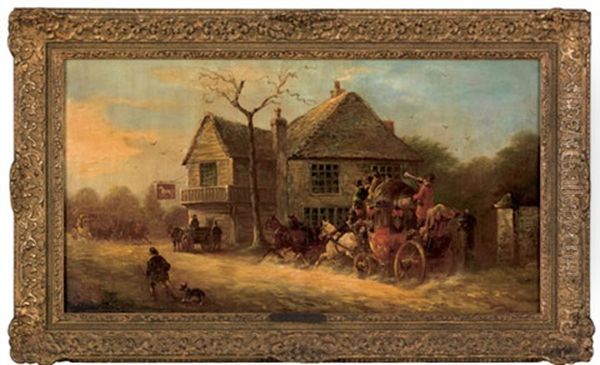 The White Horse Inn Oil Painting by John Charles Maggs