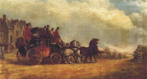 Abfahrt Der Postkutsche Oil Painting by John Charles Maggs