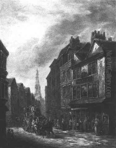 The Cock And Magpie, Old Drury Lane Oil Painting by John Charles Maggs