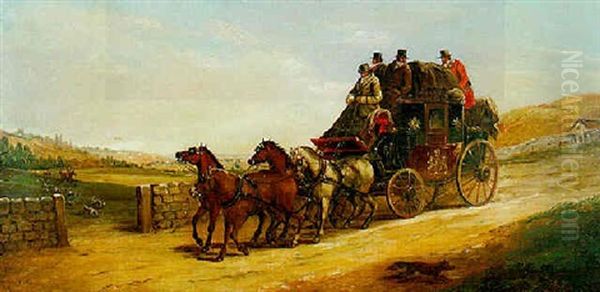 A Halt For The Hunt Oil Painting by John Charles Maggs