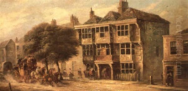 The Old 'queen's Head' (tempo Henry Vi) Lower Road,         Islington Oil Painting by John Charles Maggs