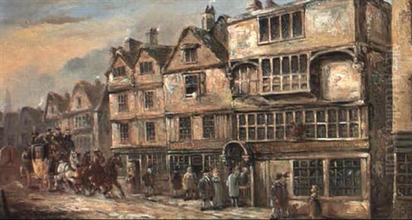 The Cock Tavern, Bishopsgate Street, London Oil Painting by John Charles Maggs