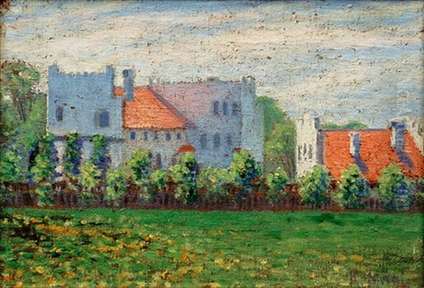 View On A Mansion Oil Painting by Konrad Maegi