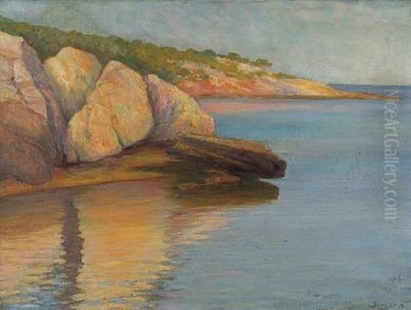 View Of Rafina Oil Painting by Vassilis Magiassis