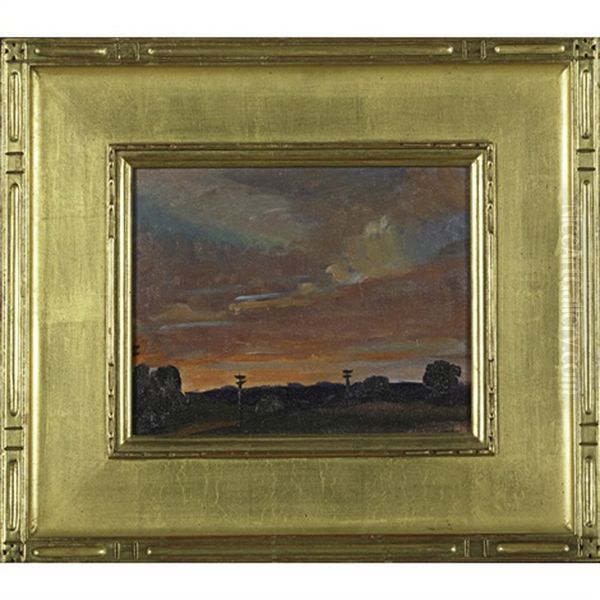 Sunset And Evening Star Oil Painting by Roscoe Clarence Magill