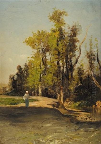 Sans Titre (etude Dans Le Ruisseau Du Bachas?) Oil Painting by Andre Maglione