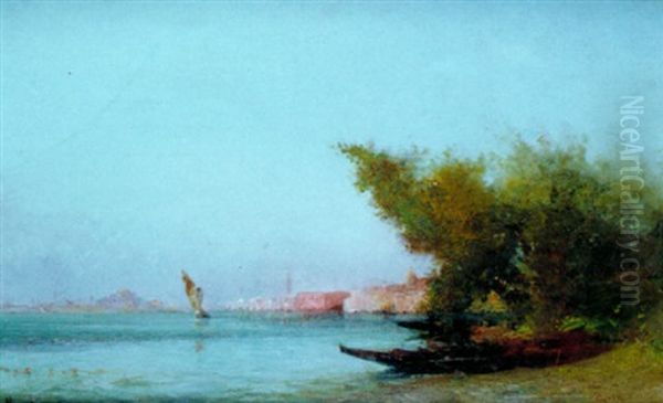 Venise, La Lagune Oil Painting by Andre Maglione