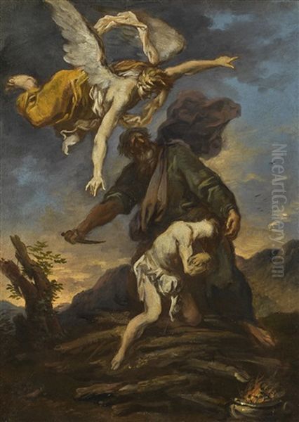 The Sacrifice Of Isaac Oil Painting by Alessandro Magnasco