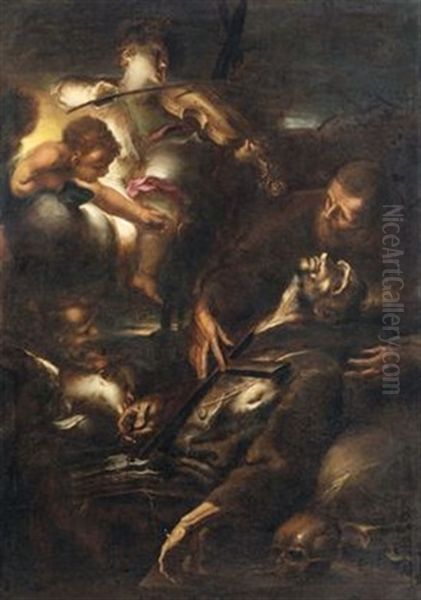 Der Heilige Franziskus In Ekstase Oil Painting by Alessandro Magnasco