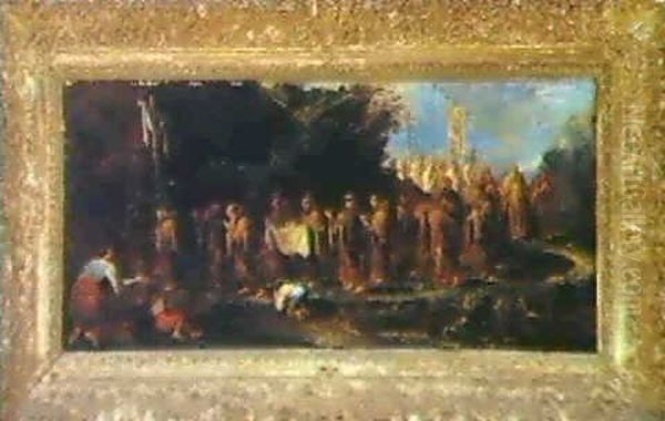 A Procession Of Monks Oil Painting by Alessandro Magnasco