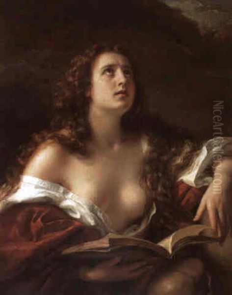 Maria Magdalena, Bussend Oil Painting by Eduard Magnus