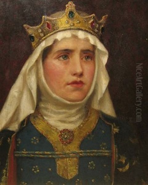 A Queen Of The Twelfth Century Oil Painting by Emma Magnus