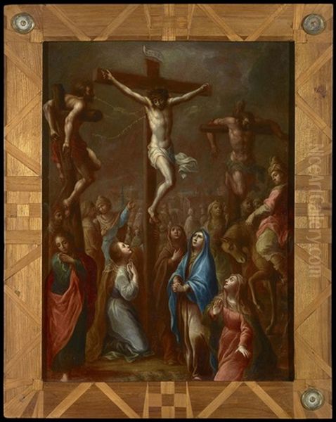 La Crucifixion Oil Painting by Jose Joaquin Magon