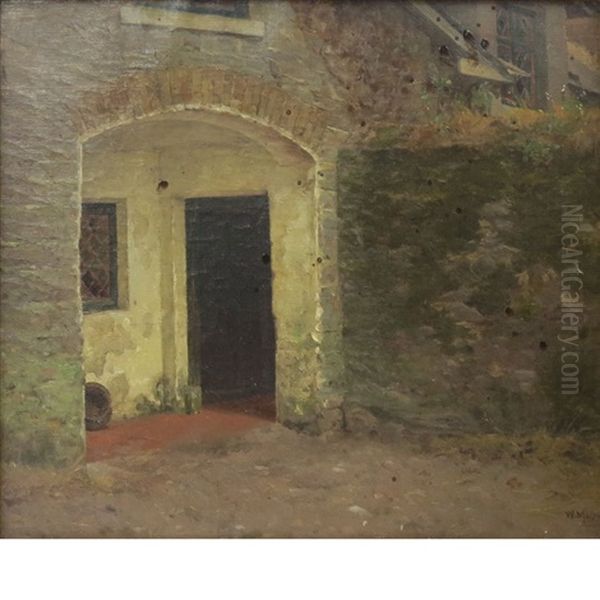 Cottage Entrance Oil Painting by William Magrath