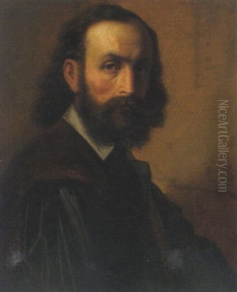 Herrenportrait Oil Painting by Edmund Mahlknecht