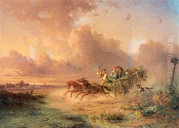 Aufziehendes Gewitter Oil Painting by Edmund Mahlknecht