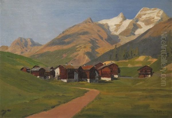 Saas-fee Oil Painting by Otto Maehly