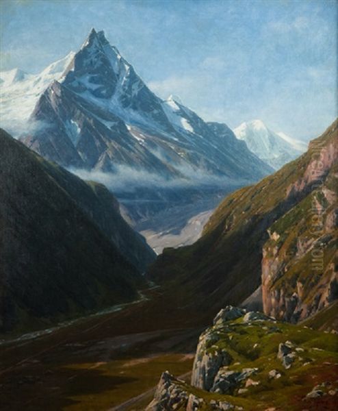 Morgen Im Val D'anniviers Oil Painting by Otto Maehly