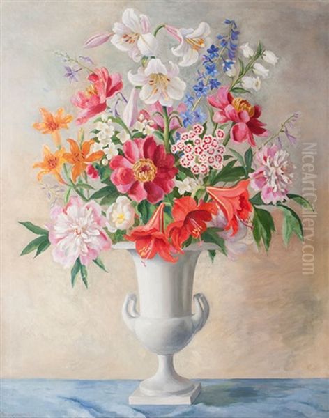 Uppiger Blumenstraus Oil Painting by Marlene Mahrholz-Paczki