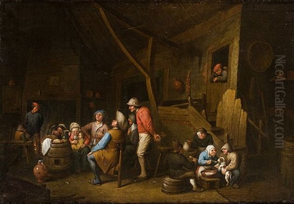 Interior Con Personajes Oil Painting by Cornelis Mahu