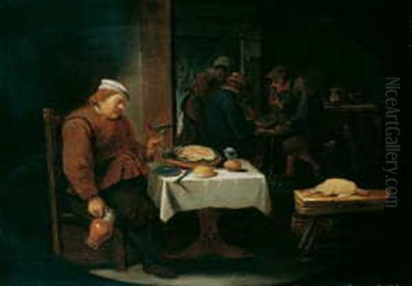 Der Mude Trinker Oil Painting by Cornelis Mahu