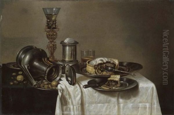 Banketje Oil Painting by Cornelis Mahu