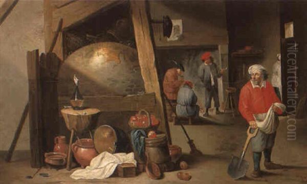 Genreszenen Oil Painting by Cornelis Mahu