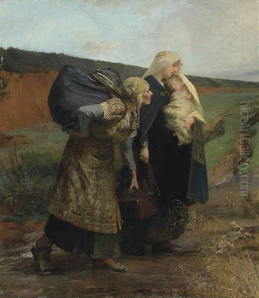 La Repudiee Oil Painting by Albert (Pierre Rene) Maignan