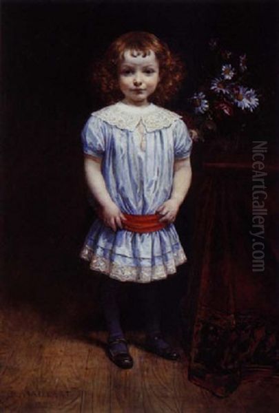 Portrait D'enfant Oil Painting by Diogene Ulysse Napoleon Maillart