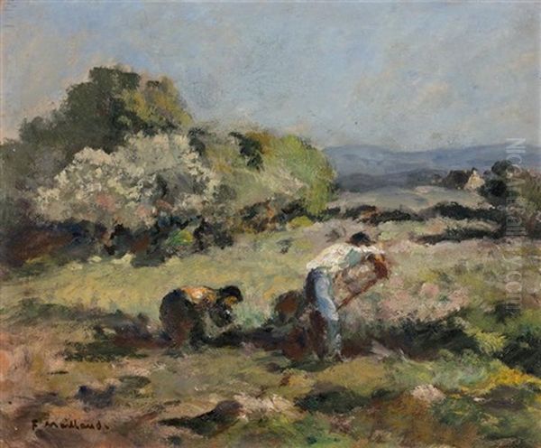 Les Faucheurs En Creuse Oil Painting by Fernand Maillaud