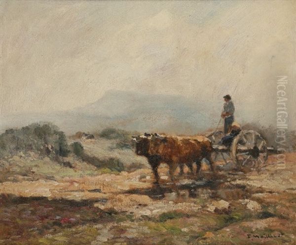 Paysan A La Charrette Oil Painting by Fernand Maillaud