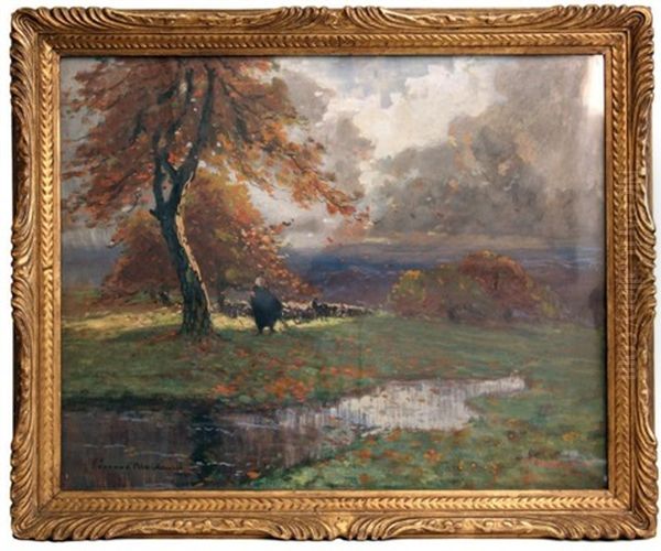 Coup De Vent En Automne Oil Painting by Fernand Maillaud