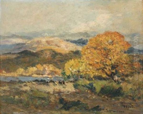 Rivage Aux Collines, Environs De Hyeres Oil Painting by Fernand Maillaud