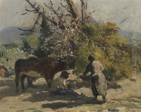 La Ferme Oil Painting by Fernand Maillaud