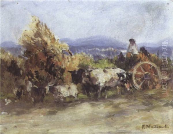 Retour Du Chariot Au Printemps Oil Painting by Fernand Maillaud