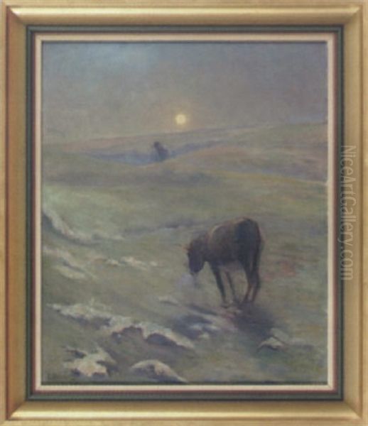 Bonde Med Ko Oil Painting by Fernand Maillaud