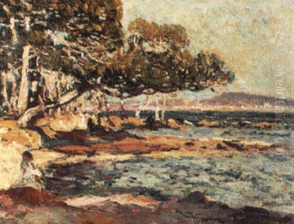 Rivage Mediterraneen Oil Painting by Fernand Maillaud