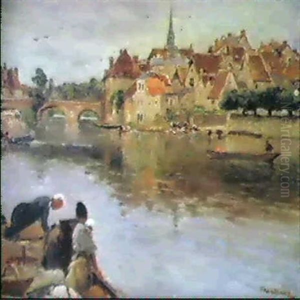 Le Bord De Riviere Oil Painting by Fernand Maillaud