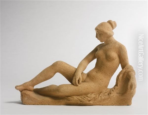 Reclining Figure Oil Painting by Aristide Maillol