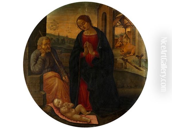 Anbetung Des Kindes Oil Painting by Sebastiano di Bartolo Mainardi