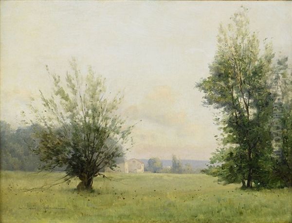 Franskt Sommarlandskap Oil Painting by Gustave Maincent