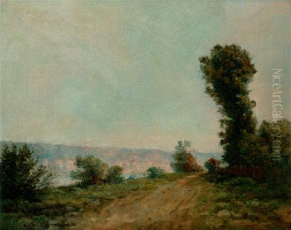 Bord De Riviere Oil Painting by Gustave Maincent