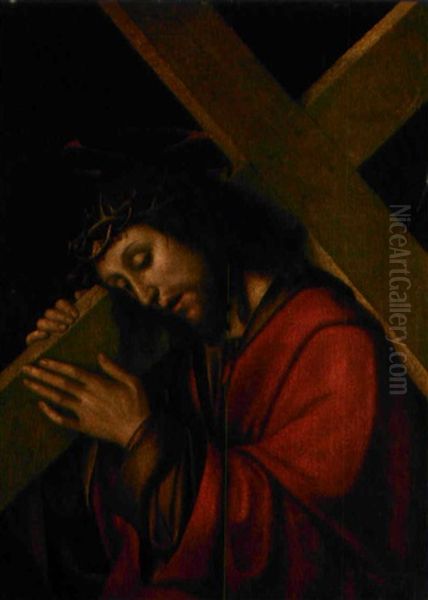 Cristo Portacroce Oil Painting by Gian-Francesco de Maineri