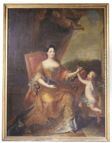 Portrait Of Countess Sophia Of Platen And Hallermund Oil Painting by Martin Maingaud