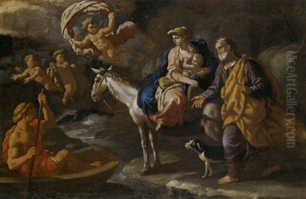 Riposo Durante La Fuga In Egitto Oil Painting by Paolo de Maio