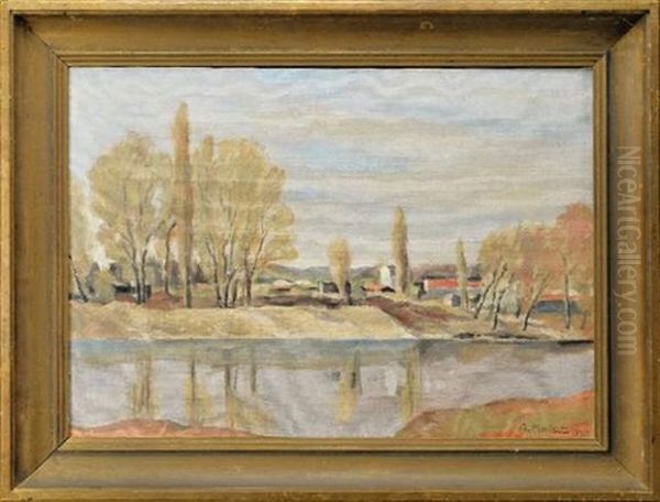 Le Bord D'arve, Pres De Carouge Oil Painting by Alexander Mairet